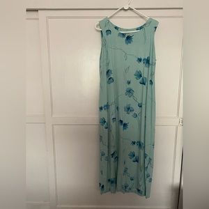 Style & Co Blue Floral Linen Summer Dress - Sz 16
